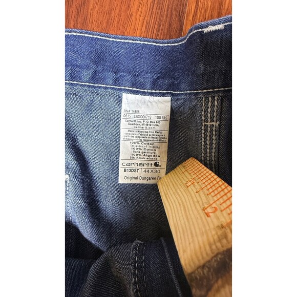 Carhartt Jeans 44x30 Workwear Original Dungaree Fit Carpenter 90s Denim B13 Mens - Picture 3 of 5
